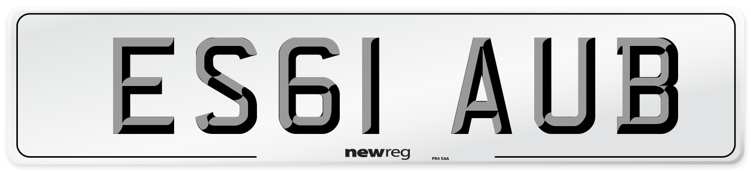 ES61 AUB Number Plate from New Reg